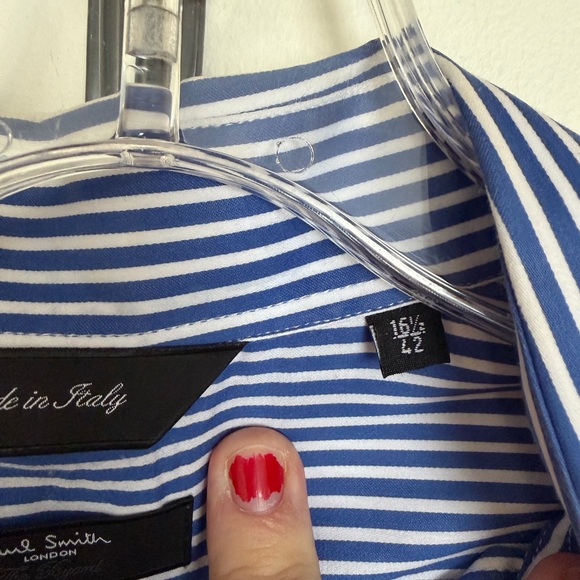 Paul Smith Navy and White Striped Shirt - Picture 3 of 5